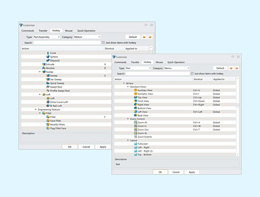 Configuración de teclas de acceso rápido