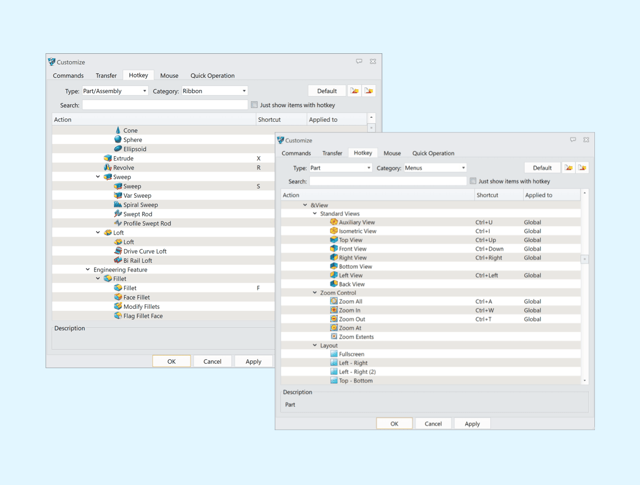 Configuración de teclas de acceso rápido